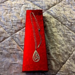 Sterling Silver rear drop necklace